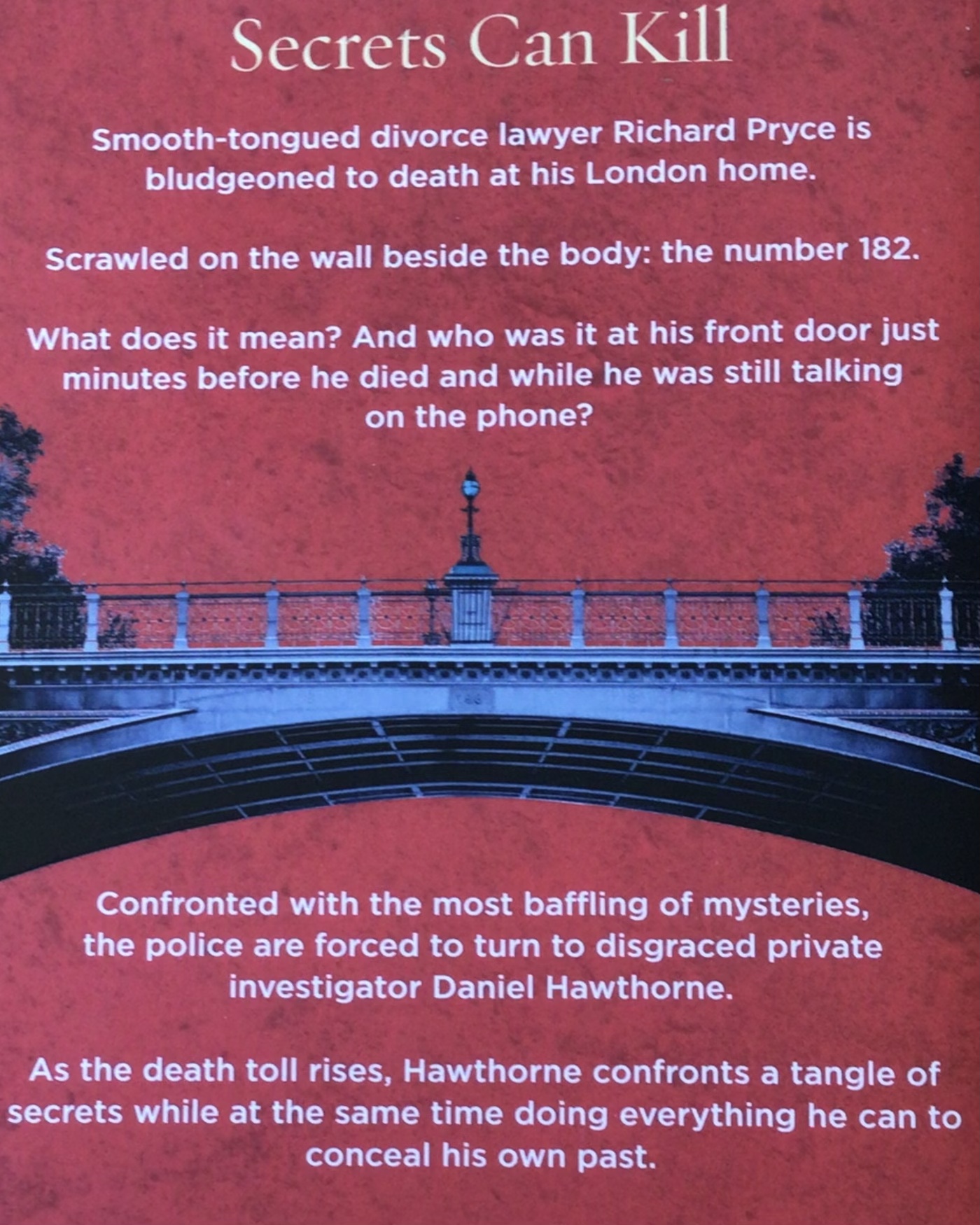 “Smooth-tongued divorce lawyer Richard Pryce is bludgeoned to death at his London home”