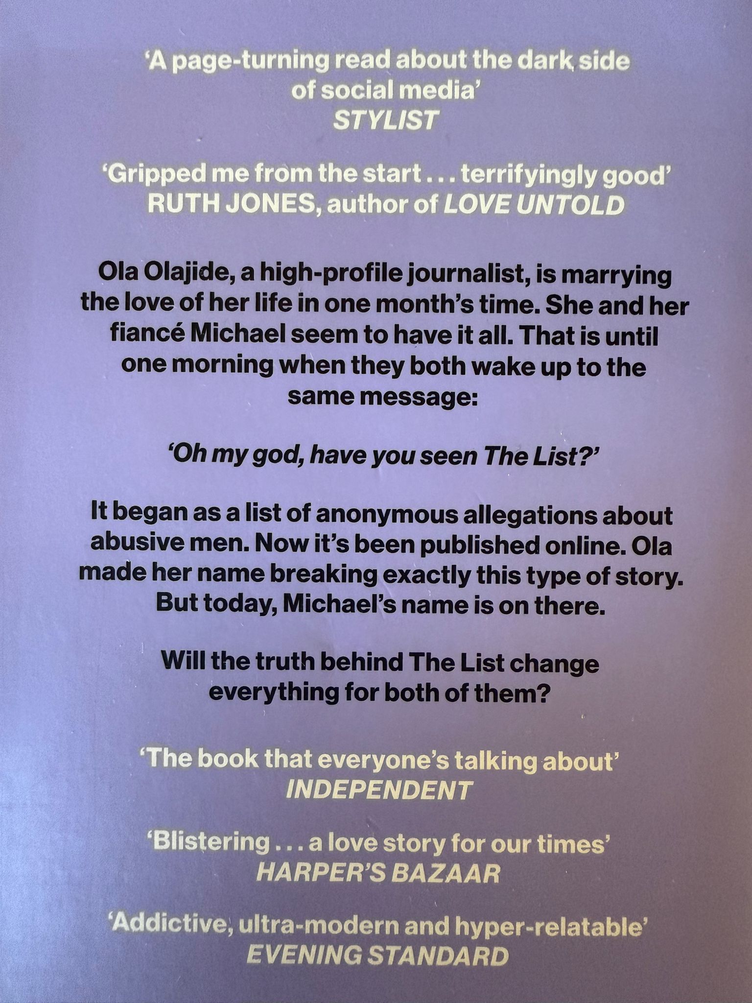 'The book that everyone's talking about ... The hype is real' Independent 'The perfect summer read ... Impossible to put down' Paula Hawkins 'Topical, heartfelt, provocative' Bernardine Evaristo