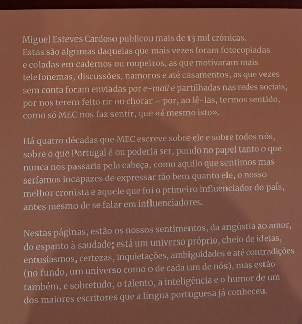 SINOPSE QUE CONSTA DA CONTRACAPA DO LIVRO